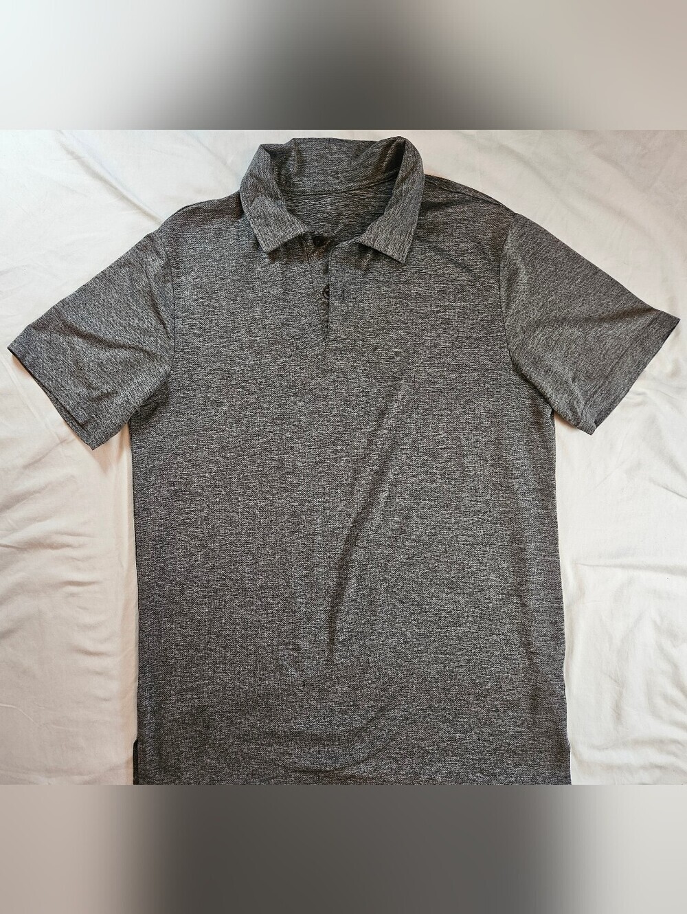 Weatherproof Mens Heathered Gray Pullover Short Sleeve Polo Shirt Sìze Medium